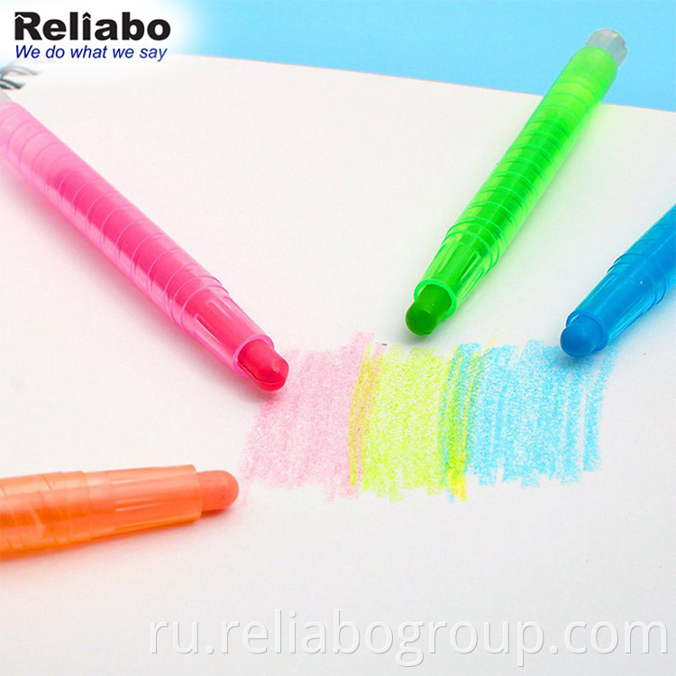 Детские вращающиеся мелки мультфильм 24 цвета масляная пастель живопись карандаш карандаш для детей